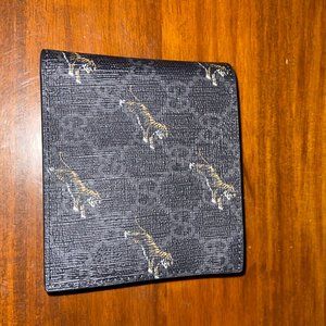 GG wallet with tiger print